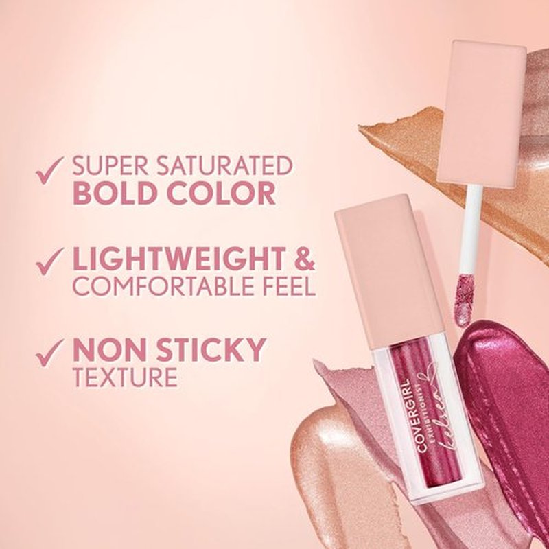 Covergirl Exhibitionist Liquid Glitter Eyeshadow - Highly Pigmented, Long-Wearing, Golden Magic, 0.13oz