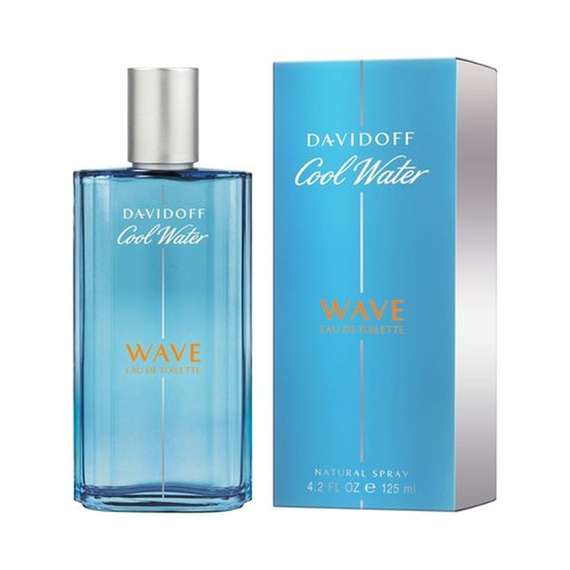 Davidoff Cool Water Wave Eau de Toilette - Fresh Woody Men's Cologne with Sichuan Pepper & Sandalwood - Long Lasting Fragrance