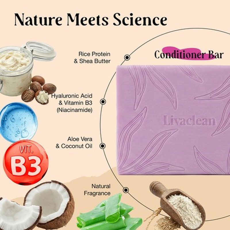 2 Pack Rice Water Shampoo and Conditioner Bar - 2x100g - Hair Soap with Spirulina Matcha Hyaluronic Acid Coconut - No Sulfates or Parabens - Bar shampoo and conditioner Set - Rice Soap for Hair Growth