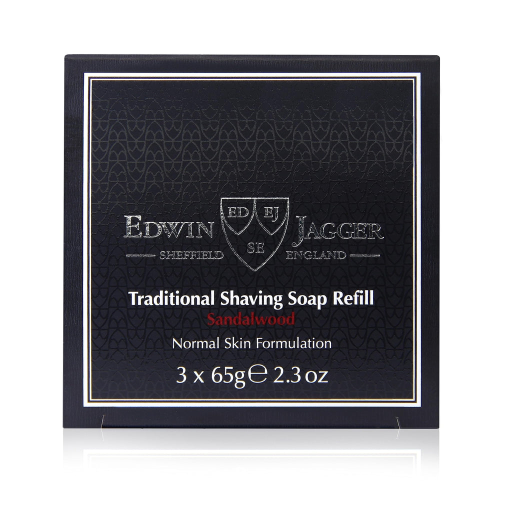 Edwin Jagger Shaving Soap Refill, Sandalwood, 3-Pack