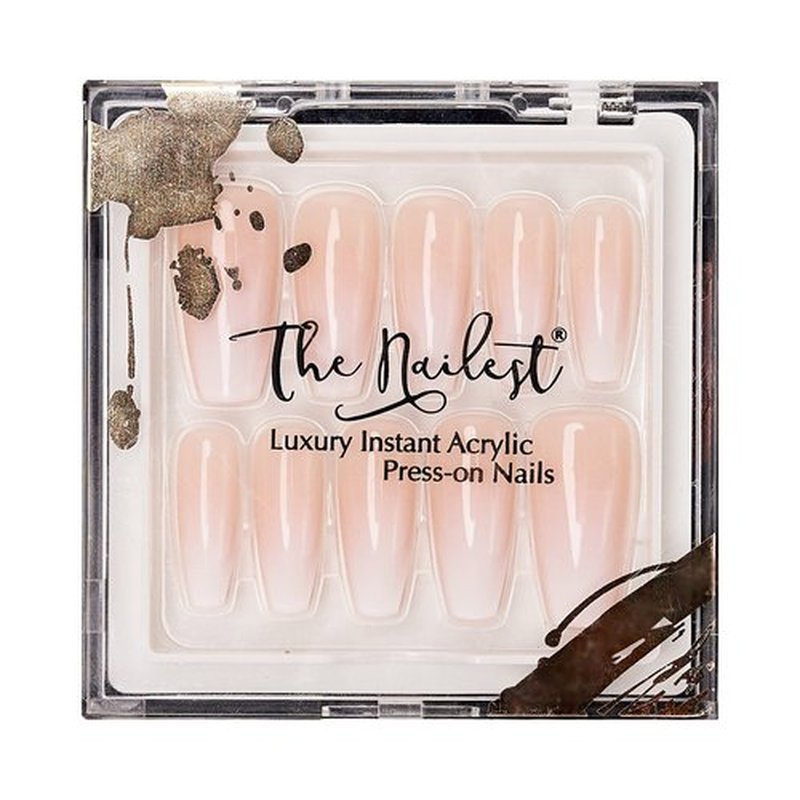 The Nailest - Instant Luxury Acrylic Press-on Nails - Medium Coffin- Baby Boomer