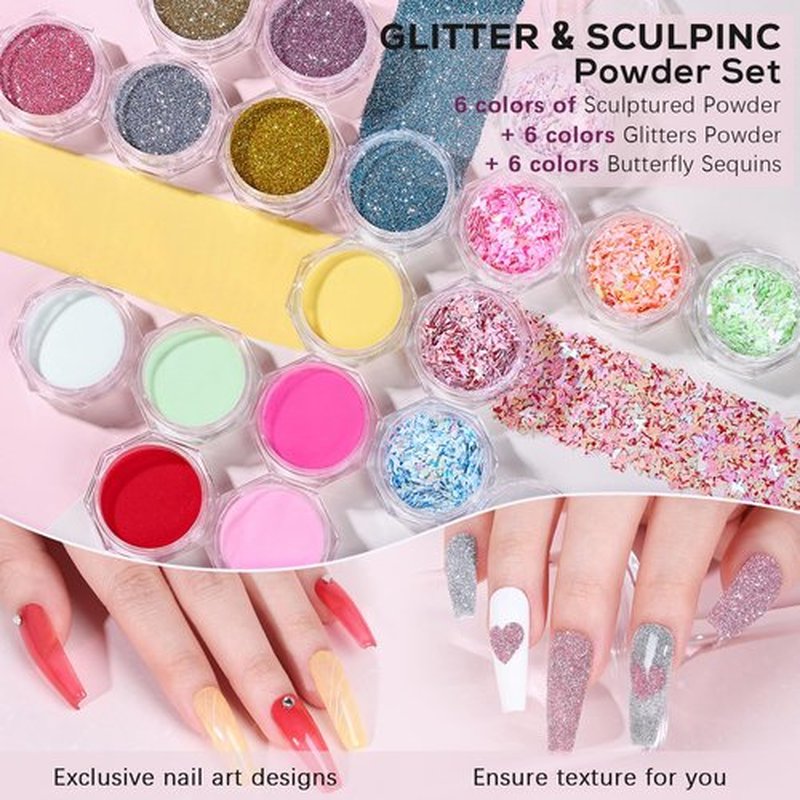 Acrylic Nail Kit for Beginners: Professional Acrylic Powder Set with Everything for Starter - U V Light Nail Drill and Liquid - Full Tools Decoration Tech Gifts for Home Salon Women
