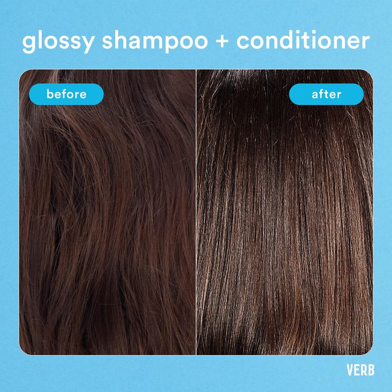 VERB Glossy Conditioner, 12 fl oz – Conditions, Detangles + Adds High Shine for Thick to Coarse Hair – Vegan, No Parabens or Harmful Sulfates