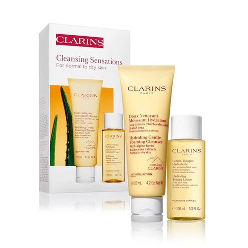 Clarins Hydrating Gentle Foaming Cleanser - Revitalizes Skin, Soap-Free Formula | Organic Aloe Vera | 6.7 oz