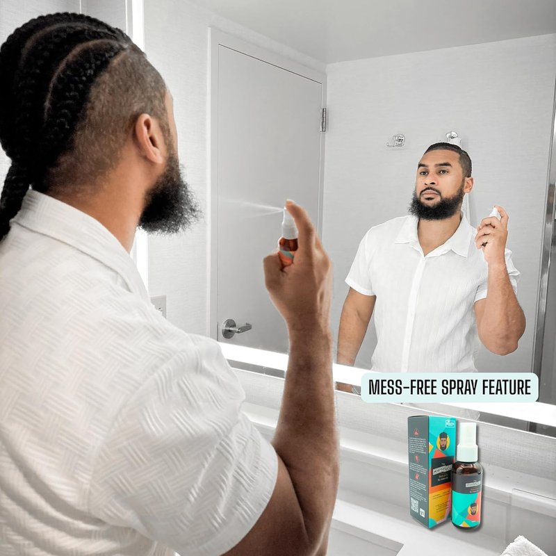 Adam Ali Beard Oil for Black Men - Lightweight Hydrating Serum for Soft Facial Hair | Jasmine Scent, 60ml