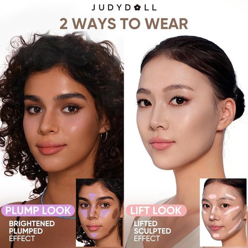 JUDYDOLL Liquid Contour - Buildable Under Eye Brightener & Highlighter | 02 Fair With Warm Undertones