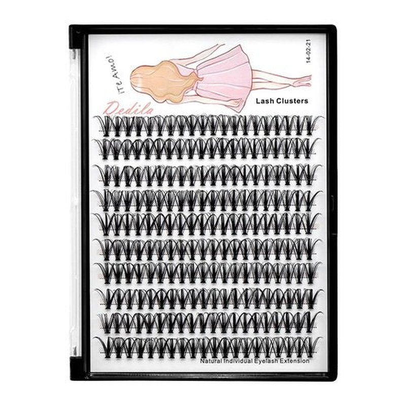 Dedila 8-22mm to Choose 20D/40D/60D/80D/100D Individual False Eyelashes Makeup Cluster Eyelashes Thickness 0.07mm D Curl Natural long Black Soft 3D Eye Lashes Extensions (20D-12mm)