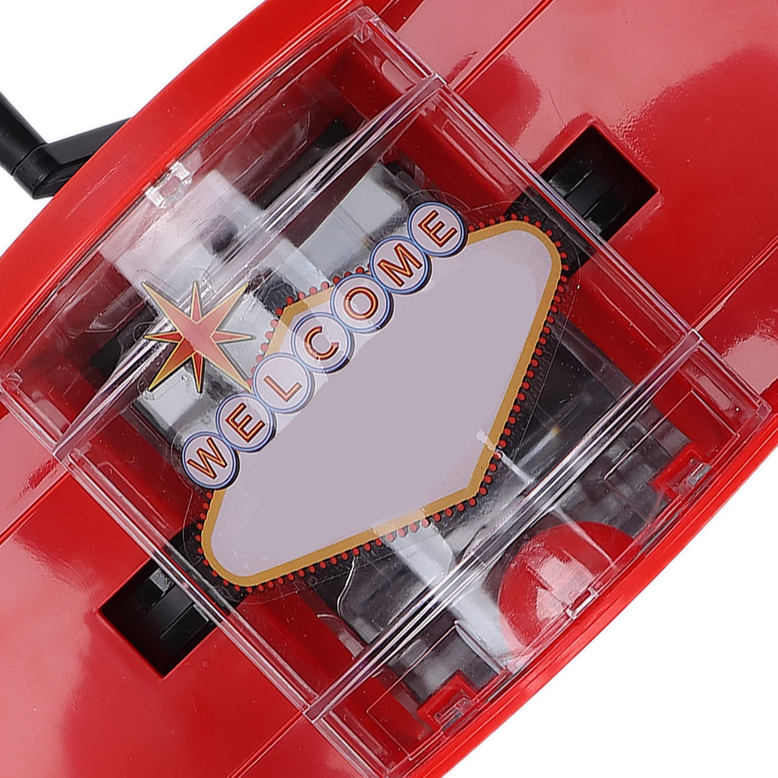 FILFEEL Manual Card Shuffler, 1‑2 Deck Card Shuffler, Hand Crank Card Shuffler, for, Poker, Blackjack, Cards Game, for Family Party Games(red)