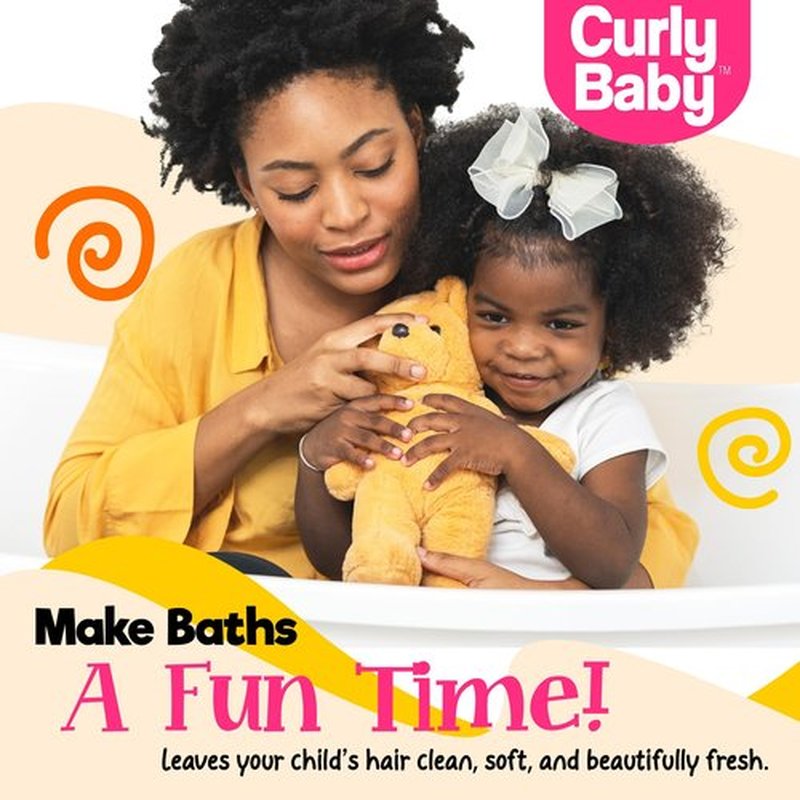CurlyBaby Curly Detangling Condish - Gentle Spray Conditioner for Babies & Kids, Detangles, Moisturizes, Conditions Curly, Kinky & Coily Hair - Cruelty-Free, Dermatologist Tested, 8 oz