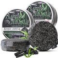Loobexery 2PCS Bamboo Charcoal Shampoo Bar for Gray Hair, Black Soap for Gray Hair Natural Organics Shampoo and Conditioner Bar for Thinning Hair for Men & Women (Bamboo Charcoal)