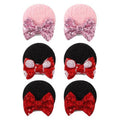 Choicbaby 6 PCS Hair Bow for Gilrs Mouse Ears Sequin Clips Polka Dot Bow with Alligator Clip Mice Ears Hair Bows Barrettes Princess Cosplay Hair Accessories for Baby Girls Toddlers Infant Fine Hair