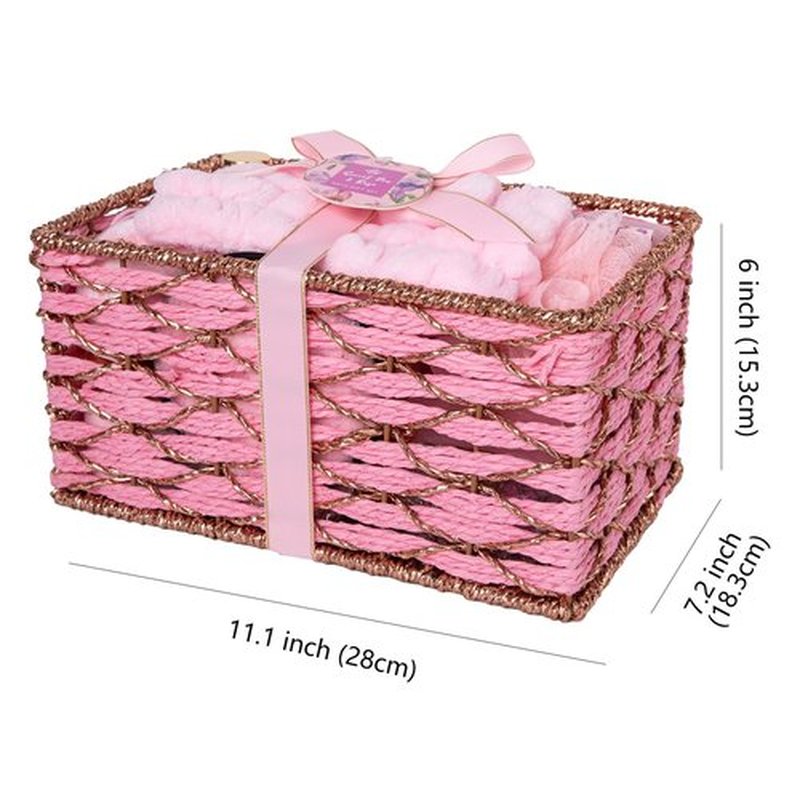 35 Pcs Valentines Day Gifts Basket for Women, Rose Bath and Body Gift, Facial Skin Care Set, Self Care Pampering Kit, Face Sheet Mask, Home Spa, Perfume, Birthday, Mother Day, Bridal Shower