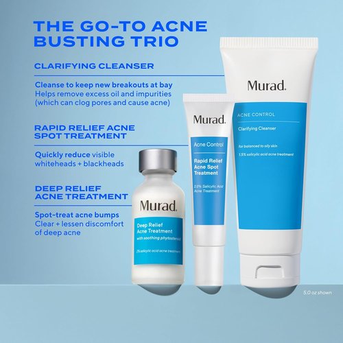 Murad Acne Control Clarifying Cleanser - Salicylic Acid & Green Tea for Deep Pore Cleansing | Clear, Healthy Skin