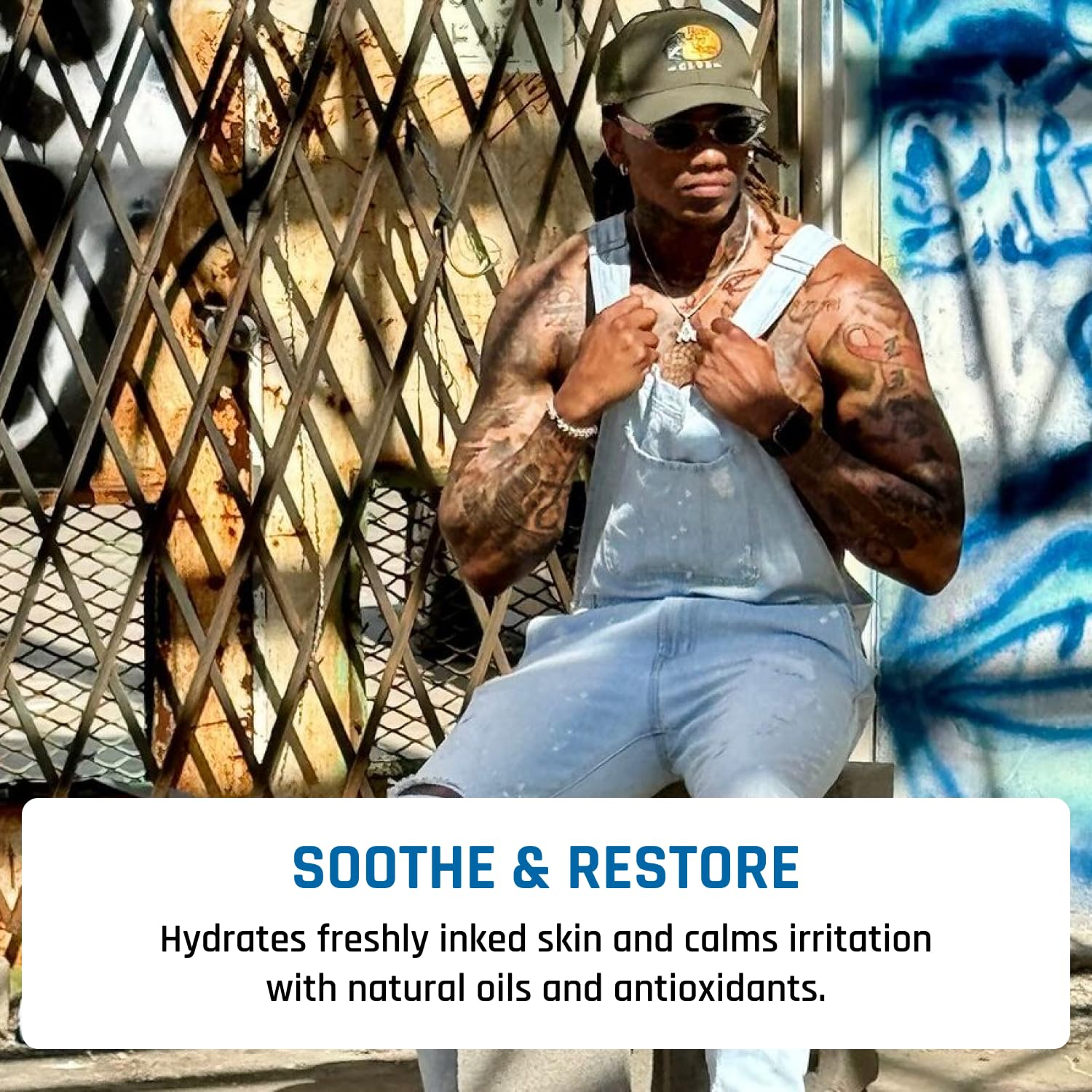 Derm Dude Tattoo Aftercare Brightening Balm | Moisturizing Balm to Protect & Rejuvenate New & Existing Tattoos | Non-Greasy Formula with Dragon's Blood, Shea Butter & St John's Wort, Lavender 2oz
