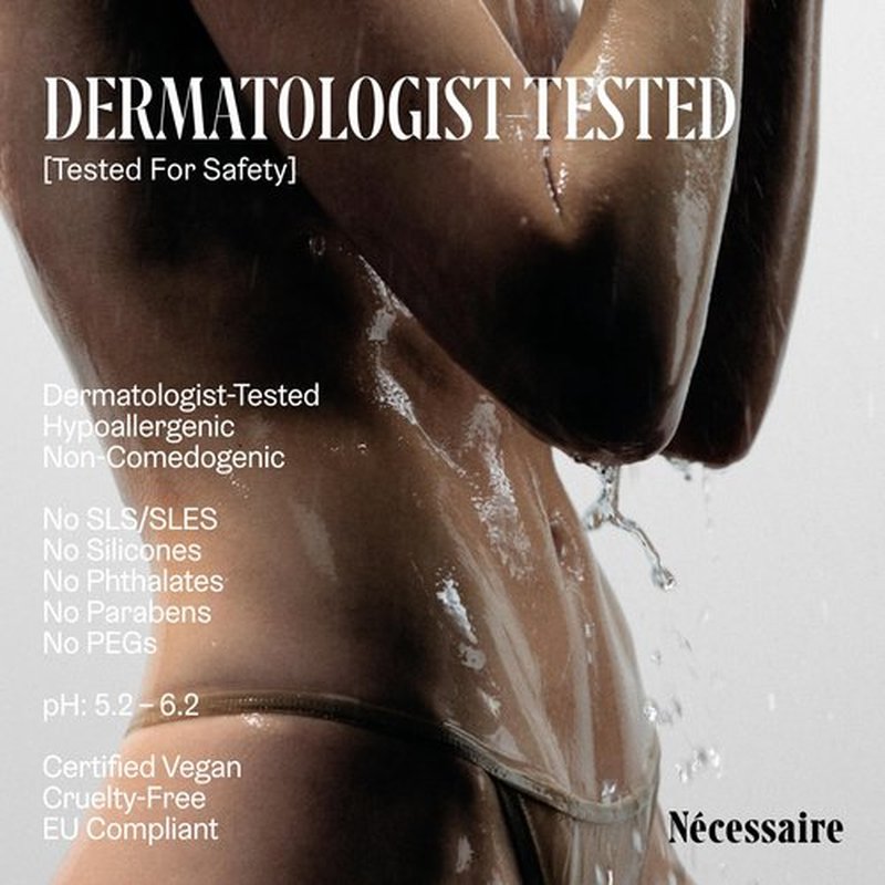 Nécessaire The Body Exfoliator. Eucalyptus. AHA/BHA/PHA. Resurface Skin. Smooth KP and Rough Patches. Hypoallergenic. Dermatologist-Tested. 180 ml / 6.1 fl oz