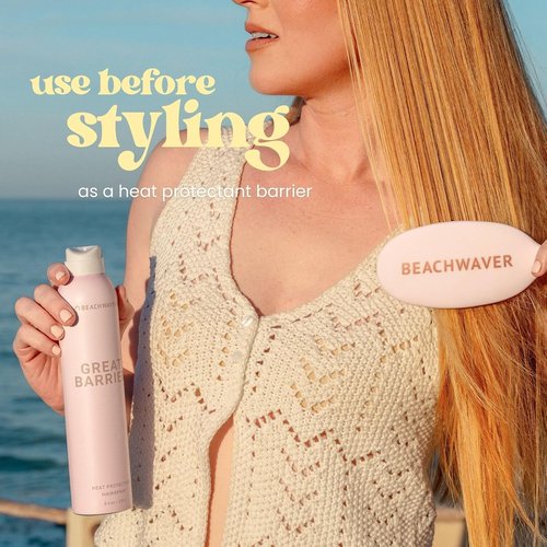 Beachwaver Co. Haircare Great Barrier Heat Protectant Spray - Flexible Hold & Frizz Control Treatment