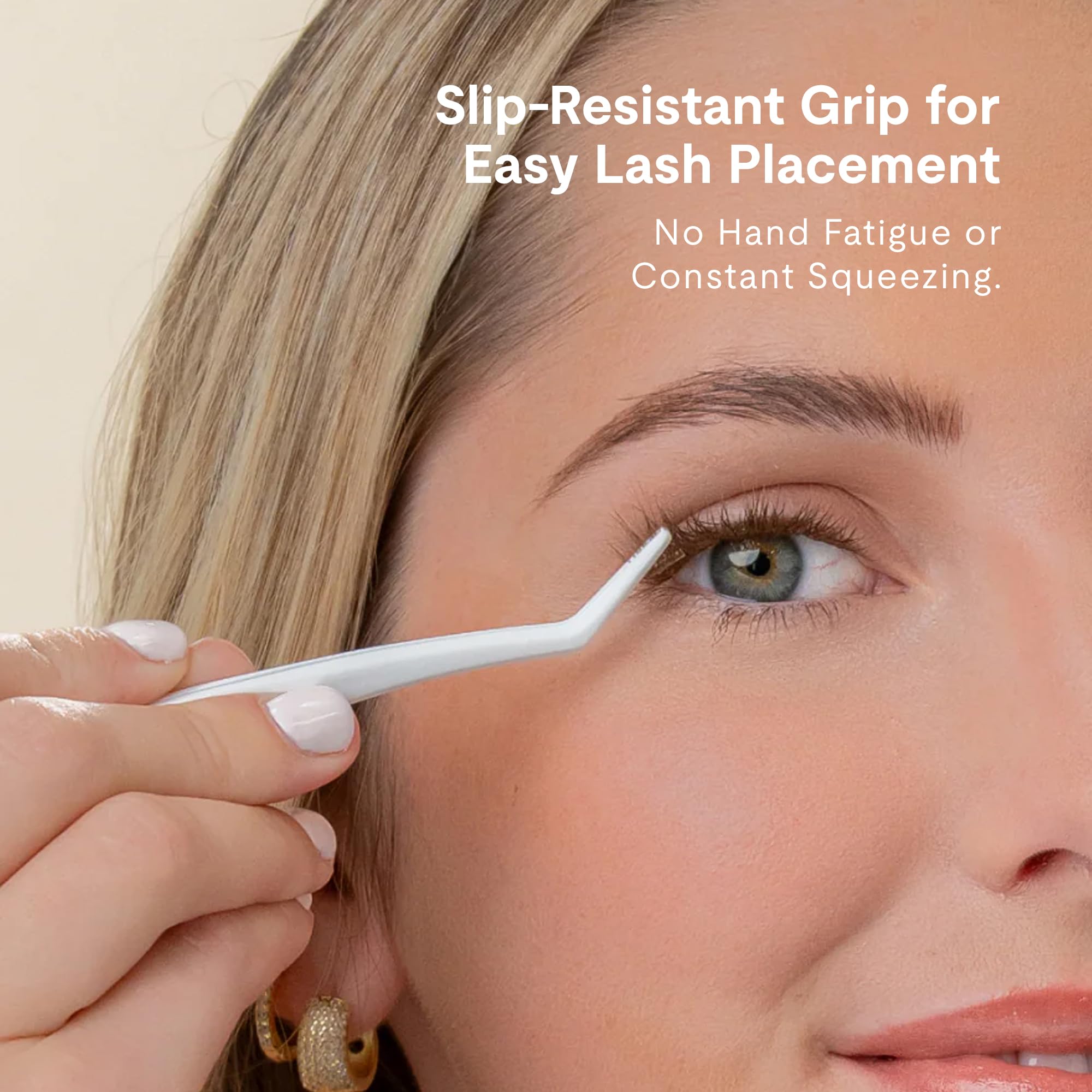 Silly George The Everyday Lash Tweezer – Stick-Resistant Applicators for All Silly George Lashes & Other Faux Lash Brands, Rounded Tip Tool for Easy Pickup & Placement, Includes Spoolie