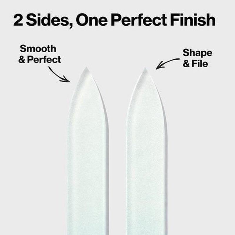 Revlon Glass Nail File - Self-Cleaning Manicure Tool with Bacteria Shield Technology | 1 Count