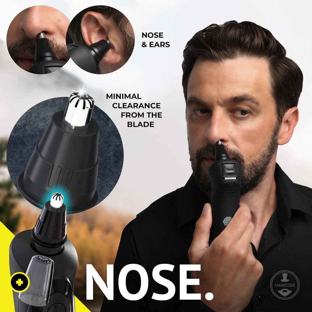 MANECODE® Electric Razor for Men - Shaver with Floating 8 Contouring Technology® and IQ Cleaning Sensor® (Travel Case)