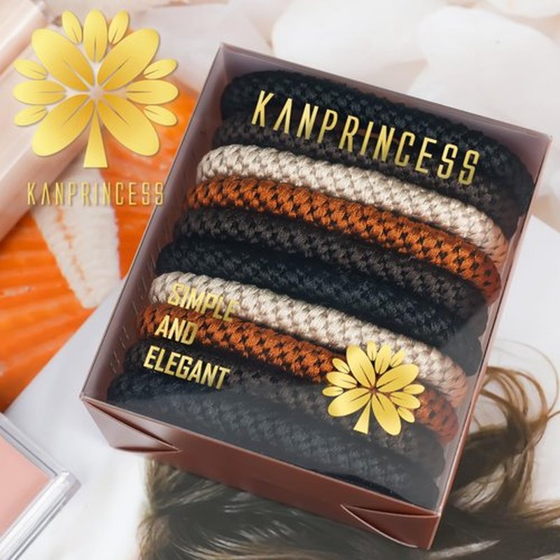 KANPRINCESS 20Pcs Hair Ties For Thick Hair, Strong Stretchy Hair Bands For Women Girls, No Slip Braided Hair Ties No Damage, Ponytail Holders-Exceptionally Secure with Gentle Hold (Set 1)