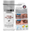 Man Labs Titan Men's Eye Cream - Anti-Aging Treatment for Dark Circles & Eye Bags - Peptides & HA - Unscented