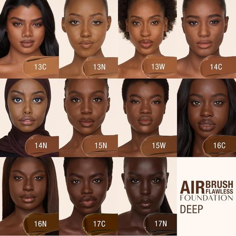 Charlotte Tilbury Airbrush Flawless Matte Foundation - Full Coverage Liquid Makeup for a Natural-Matte Finish - Waterproof & Transfer Resistant