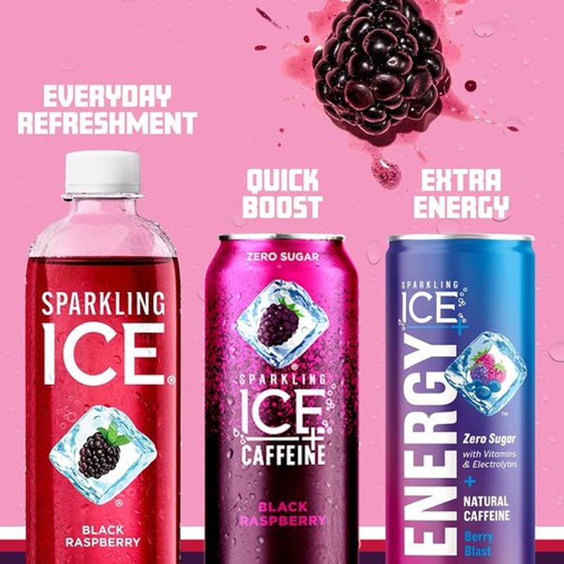 Sparkling Ice Black Raspberry Sparkling Water - Zero Sugar, Low Calorie, 17 Fl Oz Bottles (Pack of 12)