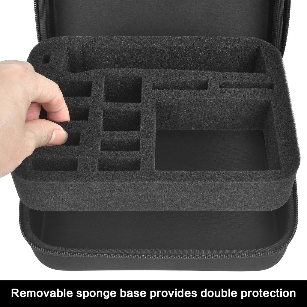GWCASE Travel Case Compatible with Philips for Norelco Multigroom Series 7000 5000 Men's Grooming Kit with Trimmer MG7750/49 MG7910/49 MG9510/60. Holder for Attachment Trimmers (Black Inner, S)
