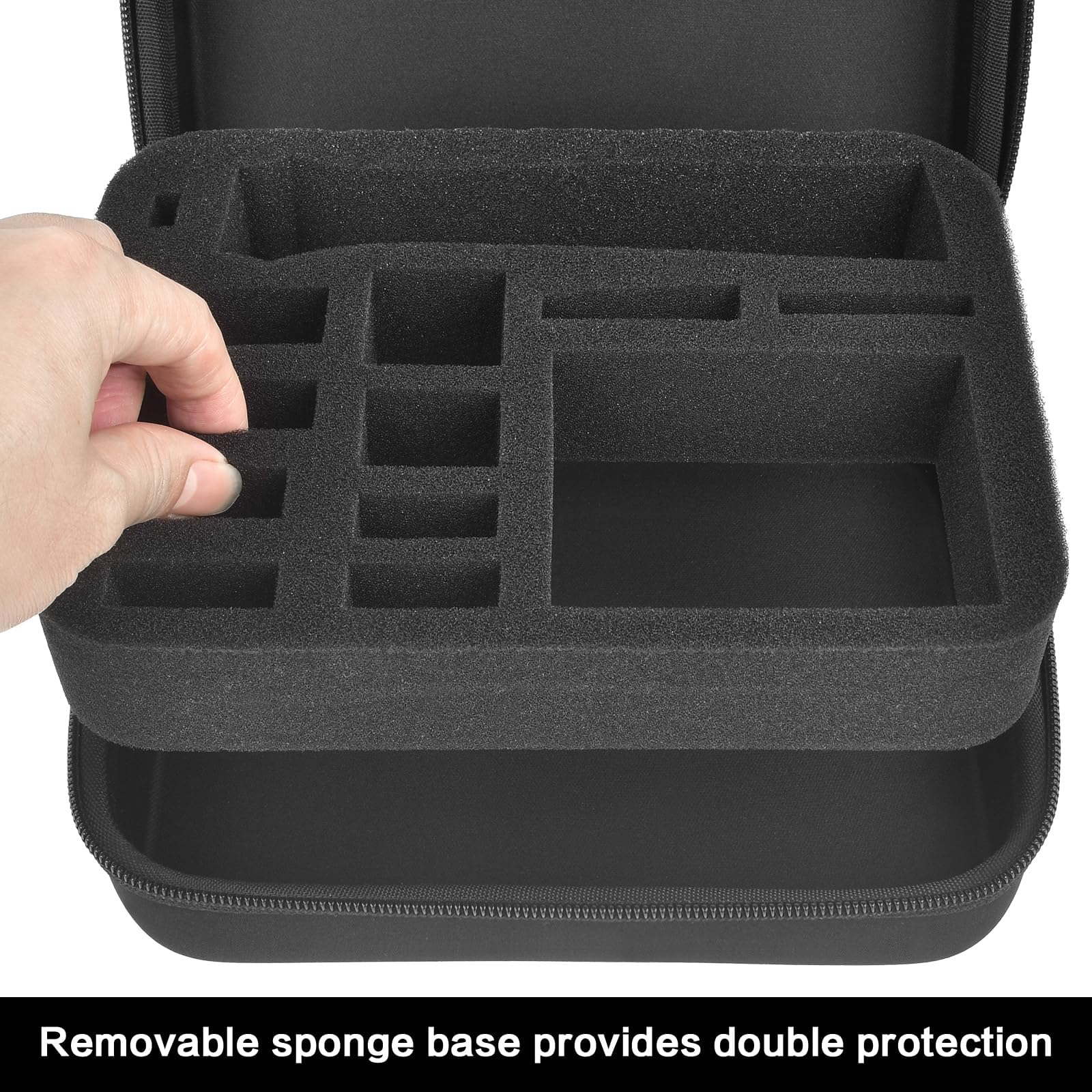 GWCASE Travel Case Compatible with Philips for Norelco Multigroom Series 7000 5000 Men's Grooming Kit with Trimmer MG7750/49 MG7910/49 MG9510/60. Holder for Attachment Trimmers (Black Inner, S)