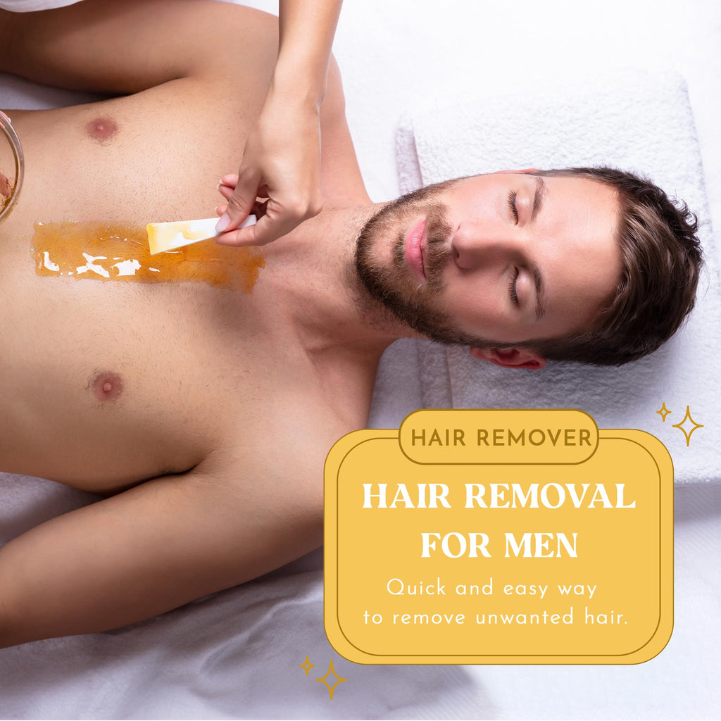 MOOM USDA Organic Sugar Wax Hair Removal for Men - Body, Leg & Face - 12 oz