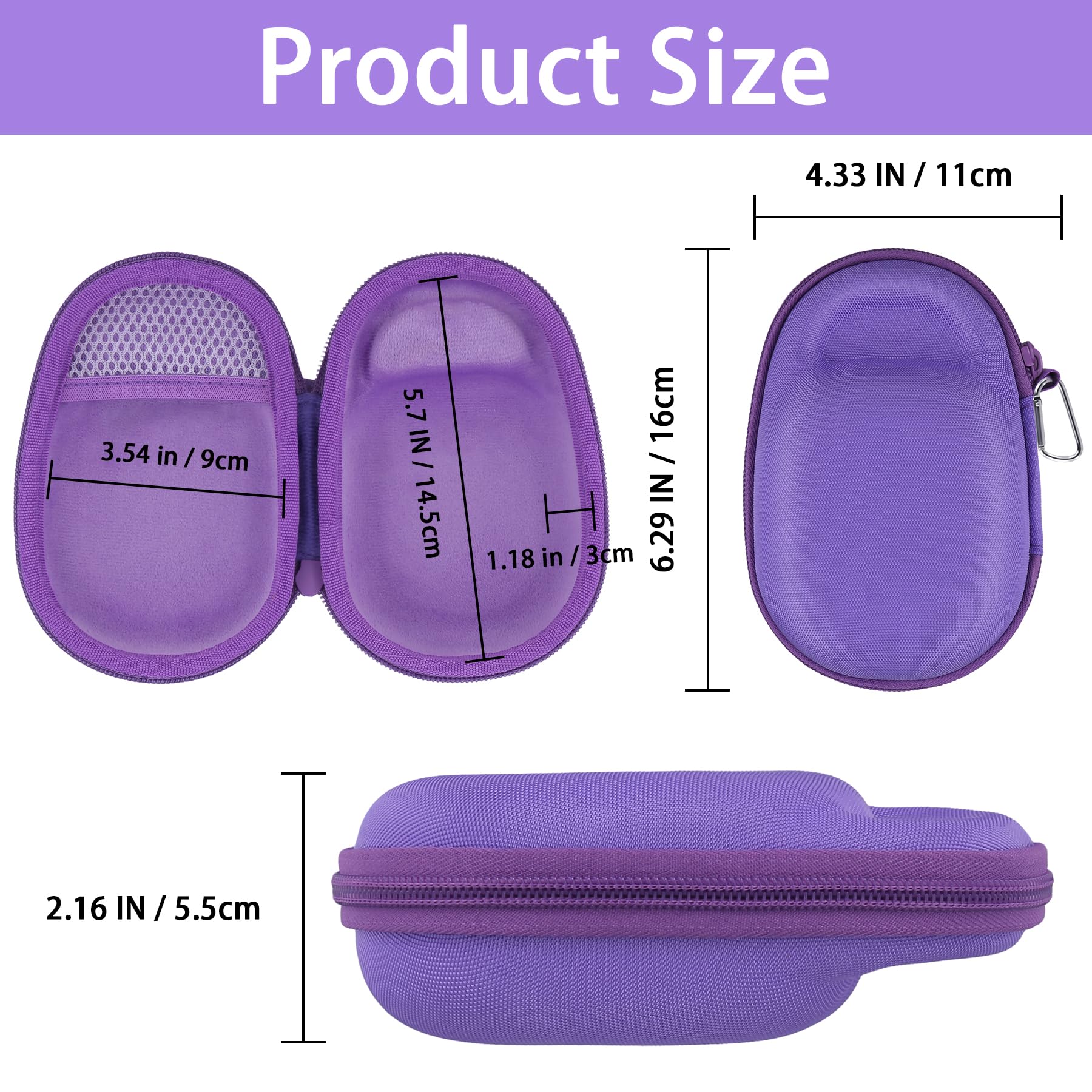 Aenllosi Hard Case for JBL Clip 5 Speaker, Purple