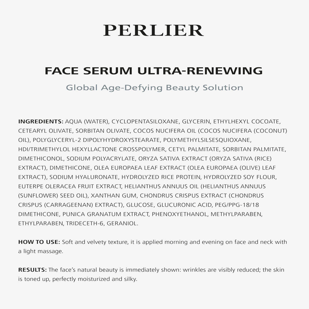 Perlier Black Rice Platinum Face Ultra Renewing Serum, 1 fl. oz.