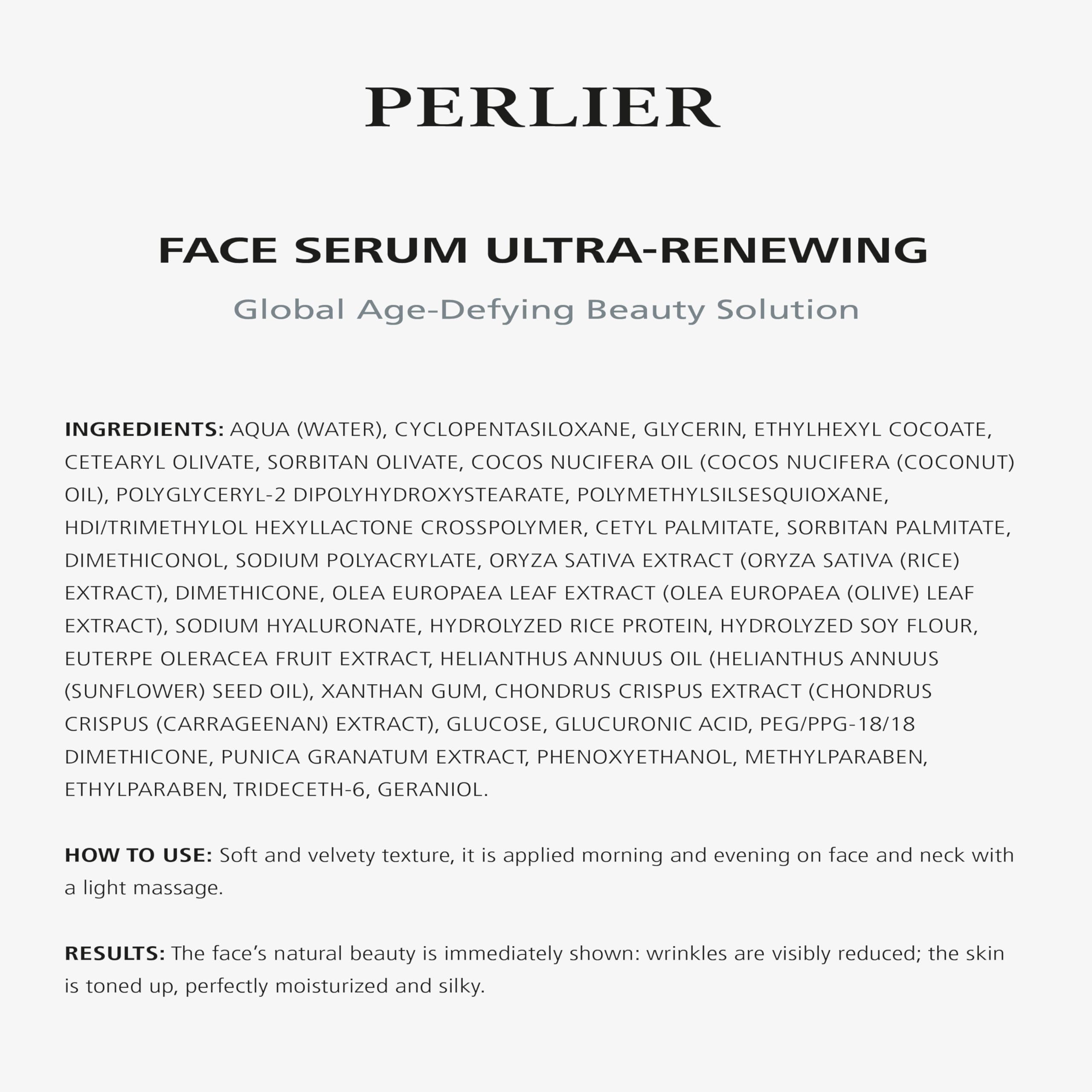 Perlier Black Rice Platinum Face Ultra Renewing Serum, 1 fl. oz.