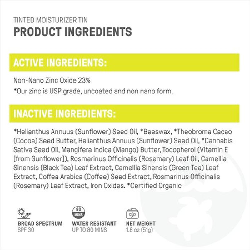 Raw Element Ultra-Moisturizing Tinted Face Cream - SPF 30 Mineral Sunscreen, Bronze, 1.8 oz | Reef Friendly