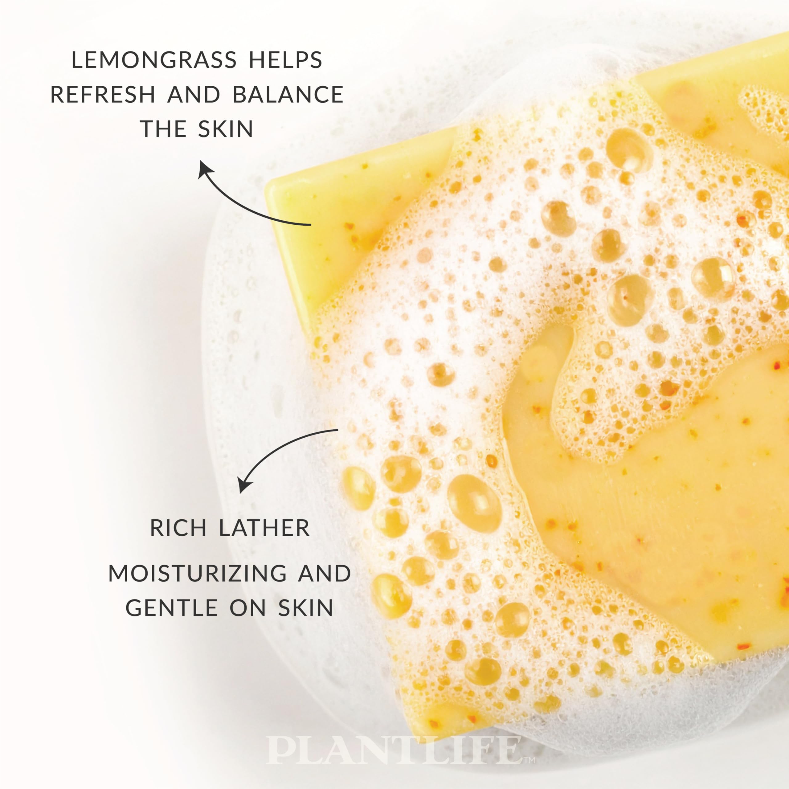 Plantlife Lemongrass Bar Soap - Moisturizing and Soothing Soap for Your Skin - Hand Crafted Using Plant-Based Ingredients - Made in California 4oz Bar