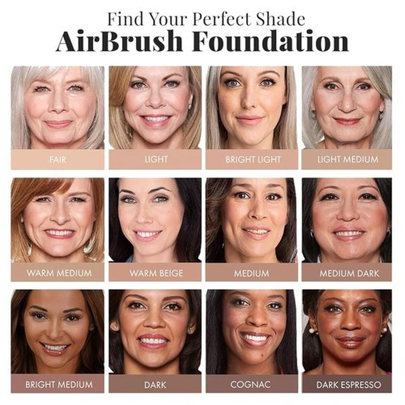Jerome Alexander MagicMinerals AirBrush Foundation - 2-Piece Set with Kabuki Brush for Radiant Skin - Fair Shade
