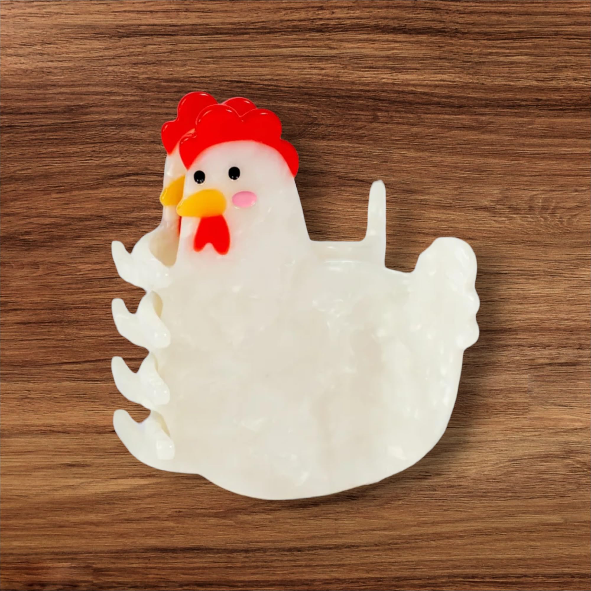 White Chicken Hair Claw Clip - Perfect for Easter gifting!