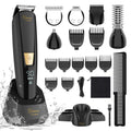 Hatteker Mens Body Hair Beard Trimmer Groin Trimmer Mens Grooming Kit Electric Razor Body Shaver Waterproof 6 in 1
