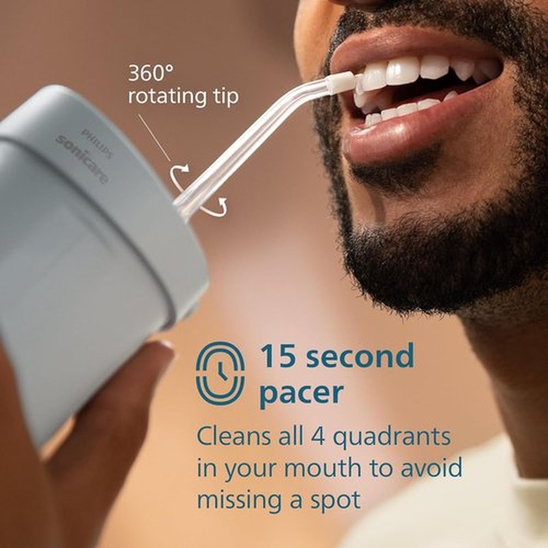 Philips Sonicare Compact Flosser 1000 - Portable Water Flosser with 3 Modes | IPX7 Waterproof, Blue