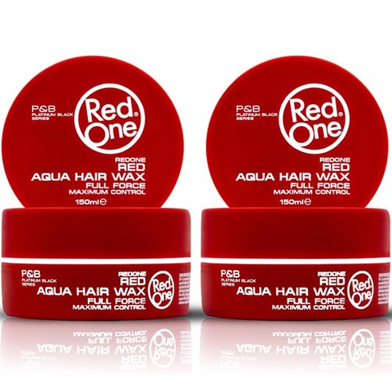 Redone Hair Wax Red 150ml Pack of 2 | Strong Hold & High Shine Hair Styling Wax for Men & Women | Strawberry Scent | Gel Wax for Hair, Beard & Moustache Control | Professional Long Lasting Finish