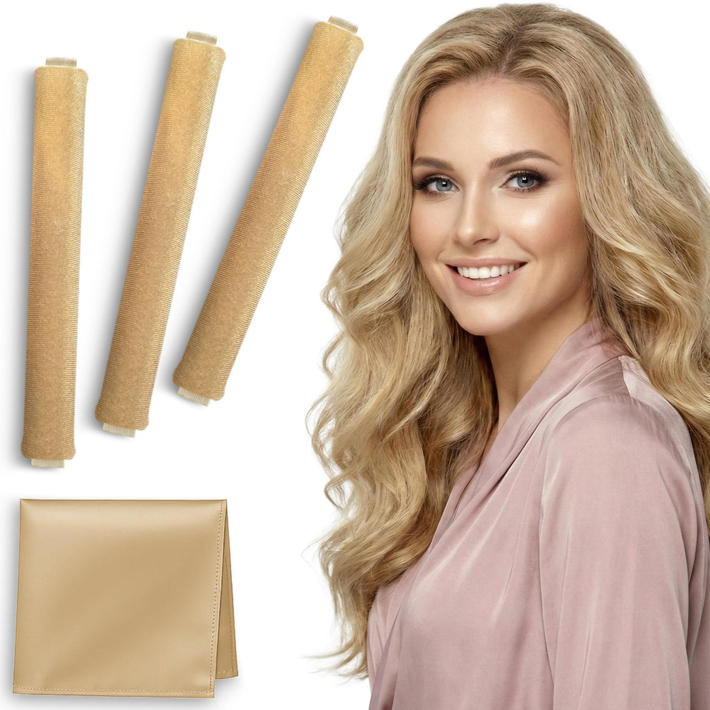 VISOFO Heatless Curls Overnight, Rods for Blowout Look, 3 Set, Blonde