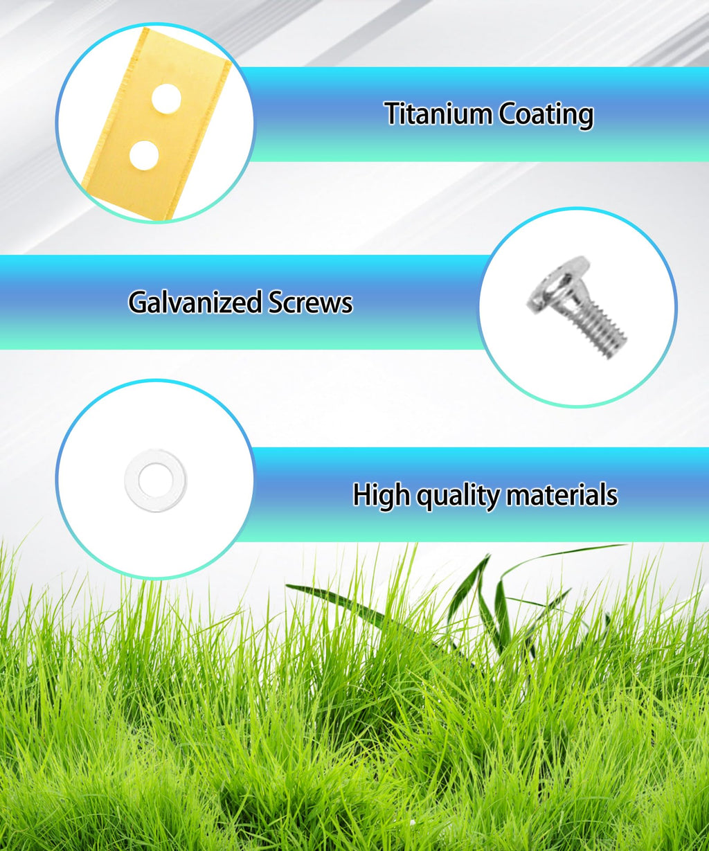 GIBACAD 36 Pcs Titanium Coated Robotic Lawnmower Replacement Blades Fits for All Mammotion Luba AWD Luba 2 AWD Luba Mini AWD Yuka & Yuka Miniseries,with Plastic Washers