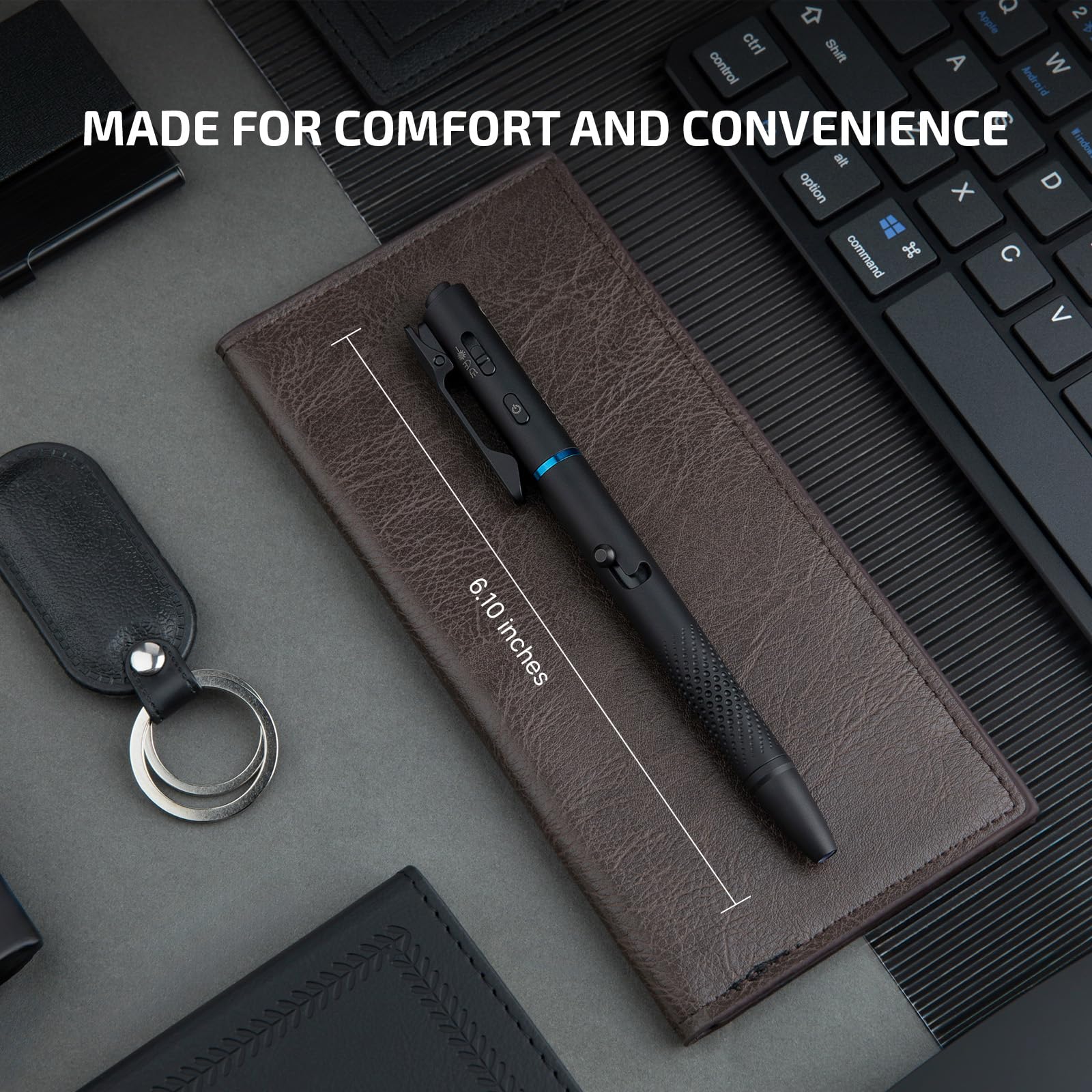 OLIGHT O'Pen 3 EDC Pen Light, 120 Lumens LED Flashlight with Green Beam, 4-in-1 Bolt Action Pen with Nib & Clip Light, USB-C Rechargeable for Writing, Presentation, Inspection and Outdoor (Black)