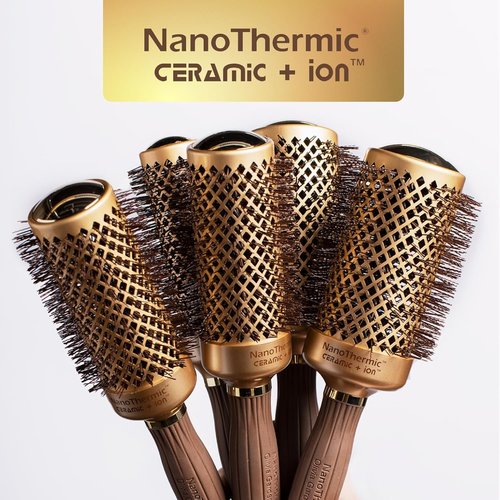 Olivia Garden NanoThermic Round Thermal Hair Brush - Professional Ceramic & Ion Design for Thick Hair