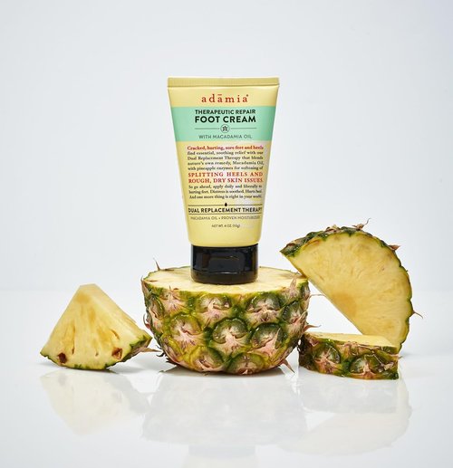 Adamia Therapeutic Foot Cream - Repairing Formula with Pure Macadamia Oil, 4 Oz | Fragrance-Free & Paraben-Free