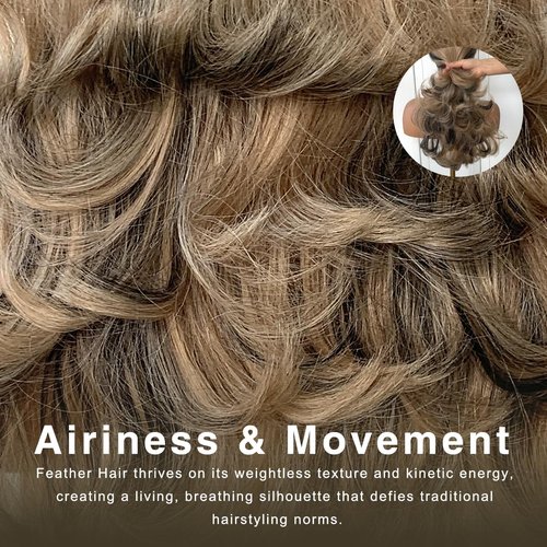 MITIMES Sandswept Blonde Voluminous Feather Layered Hair Flip Out Preplucked Precision-Pre-cut Ready-to-Go Glueless 13x6 HD Synthetic Lace Front Wig Sandswept Blonde Wig