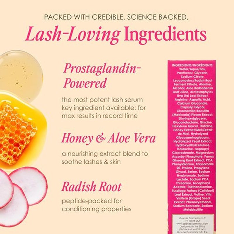 Grande Cosmetics GrandeLASH-MD Lash Enhancing Serum - Peptide & Vitamin Infused for Fuller Lashes | Ophthalmologist Tested, Cruelty-Free