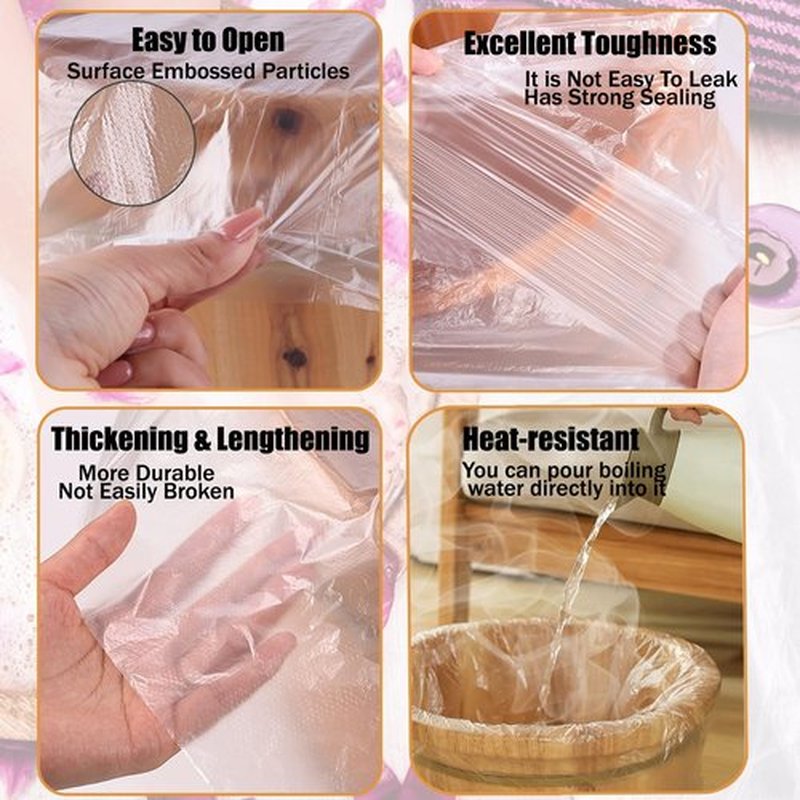 Swingers 160pcs Disposable Foot Tub Liner,Portable Bath Basin Bags, Foot Bath Liners,Spa Liners For Pedicure,Thin Large Foot Bath Liners Disposable for Pedicure Spa Home Hotel,21x25inch (160pcs)