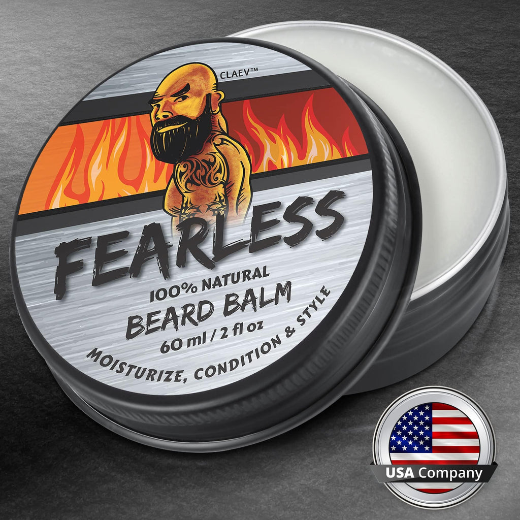 Claev Beard Balm (2 oz), 100% Top-Grade Natural Beard Conditioning & Styling Balm, Designed for Rugged, Active, or Outdoorsy Men, Includes Shea Butter, Natural Beeswax, Cedarwood Oil, is a US Company