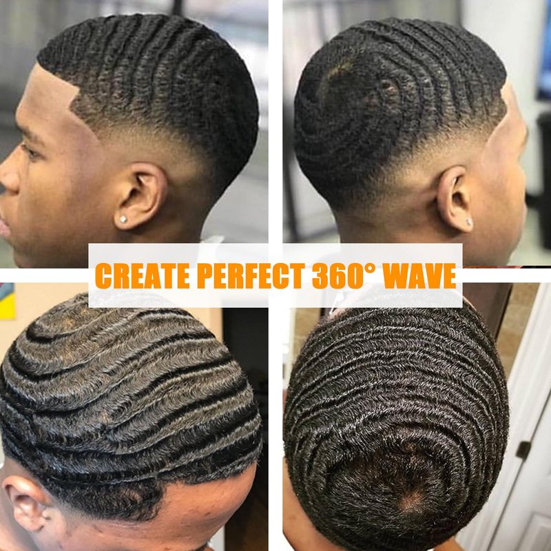 Wave Pomade for Men Strong Hold Easy Wash Hair Cream Grease, Promotes Layered Waves, Moisture, Shine, Brush and Durag Cap Set